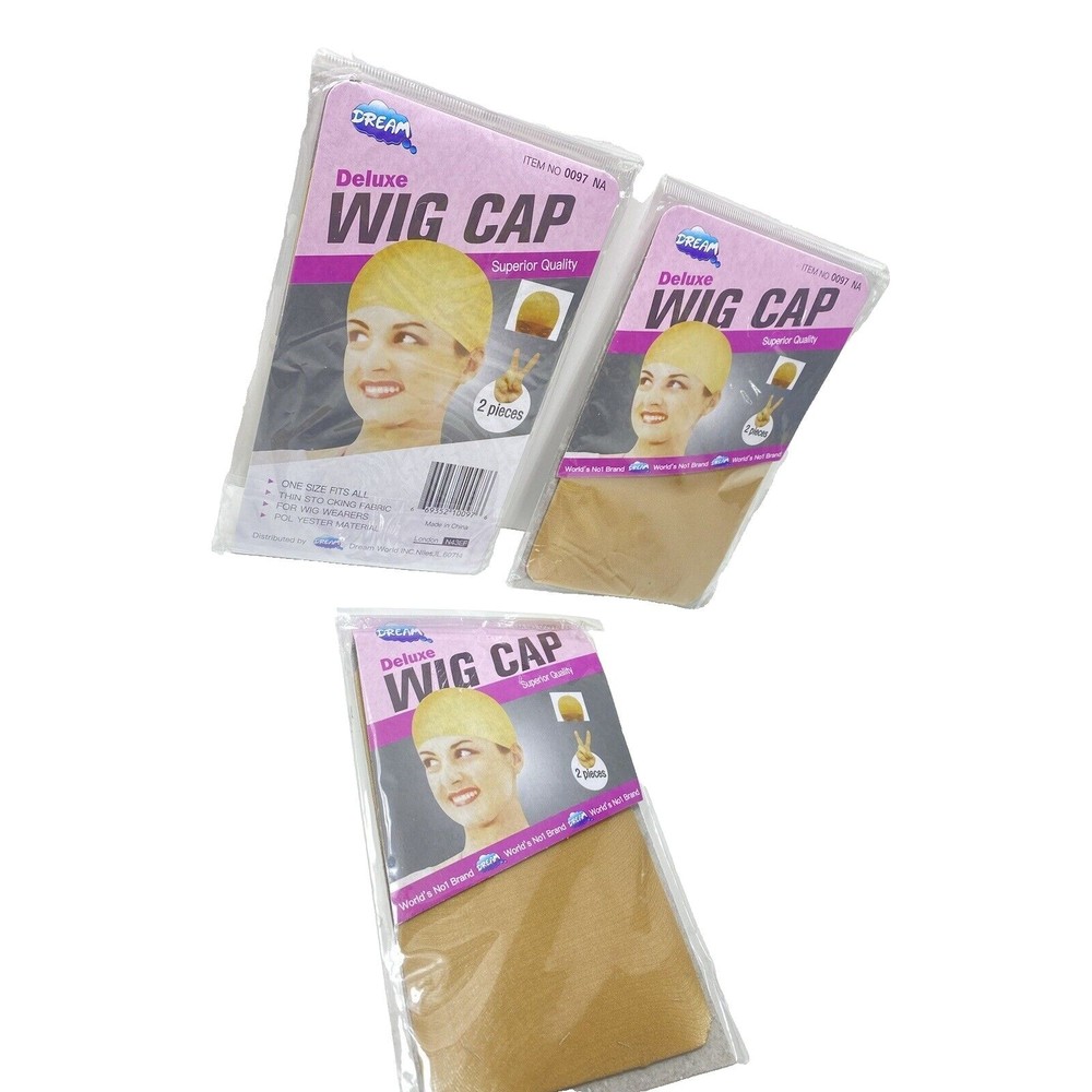 Stocking Wig Caps 3 Packs Brand New